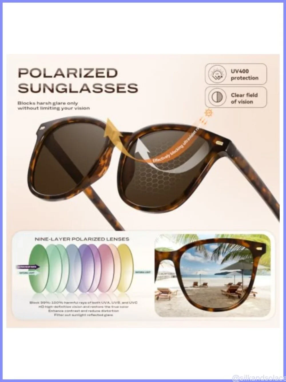 Oversized Polarized Sunglasses UV400 Full Frame Retro Wrap Around
